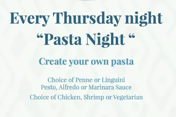 Thursday Pasta Night!